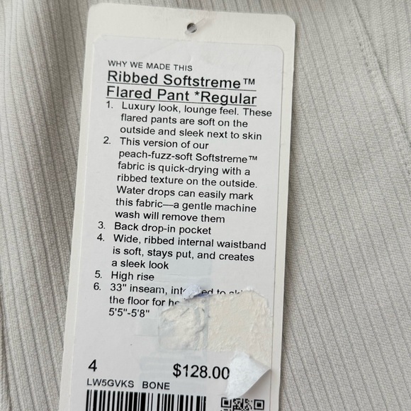 Lululemon Ribbed Softstreme Flared Pant Women’s Size 4 High Rise New With Tags - Picture 4 of 8